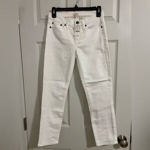 NWT - JCrew Reid Cropped White Denim - size 25